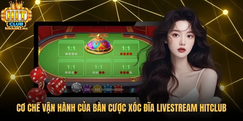 Hệ thống xóc đĩa livestream hitclub cùng dealer và camera cận cảnh
