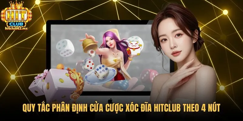 Bốn nút đỏ trắng phân định kết quả xóc đĩa Hitclub