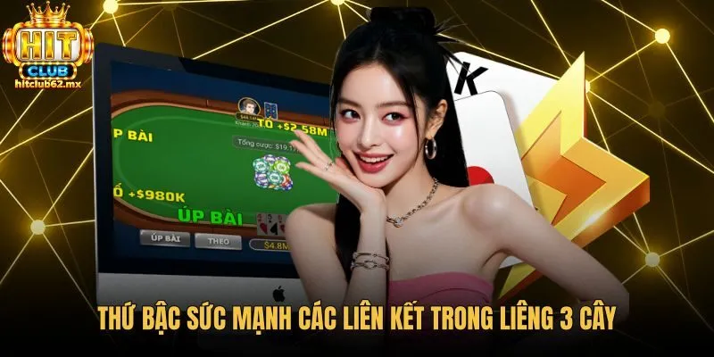 Thứ tự sức mạnh liên kết trong cách đánh liêng 3 cây